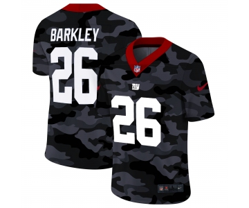 Men New Nike New York Giants #26 Barkley 2020 Nike Camo Salute to Service Limited