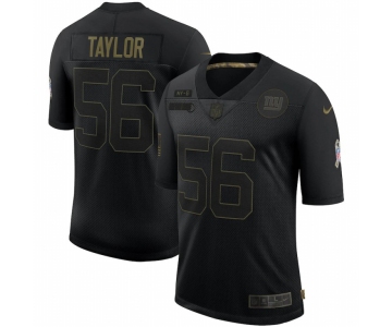 Men New York Giants #56 Lawrence Taylor Nike 2020 Salute To Service Retired Limited Jersey Black