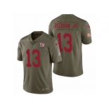 Men Nike New York Giants #13 Odell Beckham Jr Olive 2017 Salute to Service Limited Jerseys