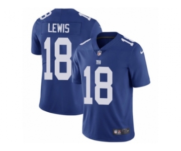 Men Nike New York Giants #18 Roger Lewis Royal Blue Team Color Vapor Untouchable Limited Player NFL Jersey