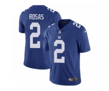 Men Nike New York Giants #2 Aldrick Rosas Royal Blue Team Color Vapor Untouchable Limited Player NFL Jersey