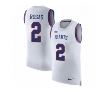 Men Nike New York Giants #2 Aldrick Rosas White Rush Player Name & Number Tank Top NFL Jersey