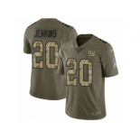 Men Nike New York Giants #20 Janoris Jenkins Limited Olive Camo 2017 Salute to Service NFL Jersey