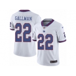 Men Nike New York Giants #22 Wayne Gallman Limited White Rush Vapor Untouchable NFL Jersey