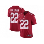 Men Nike New York Giants #22 Wayne Gallman Red Alternate Vapor Untouchable Limited Player NFL Jersey