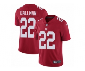 Men Nike New York Giants #22 Wayne Gallman Red Alternate Vapor Untouchable Limited Player NFL Jersey