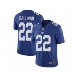 Men Nike New York Giants #22 Wayne Gallman Royal Blue Team Color Vapor Untouchable Limited Player NFL Jersey