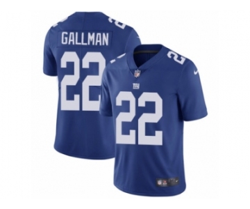 Men Nike New York Giants #22 Wayne Gallman Royal Blue Team Color Vapor Untouchable Limited Player NFL Jersey