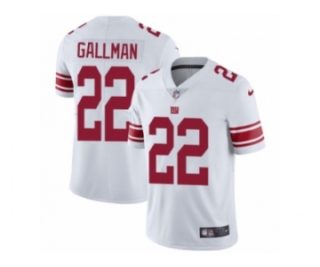 Men Nike New York Giants #22 Wayne Gallman White Vapor Untouchable Limited Player NFL Jersey