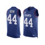 Men Nike New York Giants #44 Doug Kotar Limited Royal Blue Player Name & Number Tank Top NFL Jersey