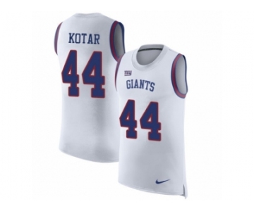 Men Nike New York Giants #44 Doug Kotar White Rush Player Name & Number Tank Top NFL Jersey