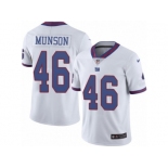 Men Nike New York Giants #46 Calvin Munson Limited White Rush Vapor Untouchable NFL Jersey