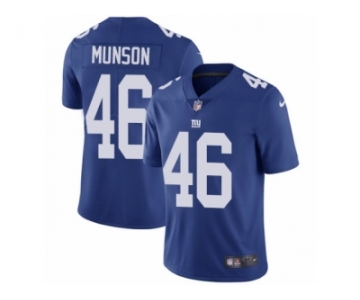 Men Nike New York Giants #46 Calvin Munson Royal Blue Team Color Vapor Untouchable Limited Player NFL Jersey