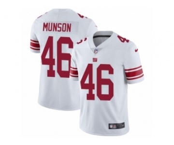 Men Nike New York Giants #46 Calvin Munson White Vapor Untouchable Limited Player NFL Jersey