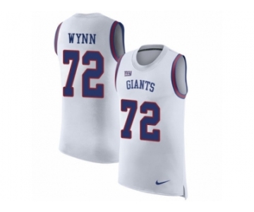 Men Nike New York Giants #72 Kerry Wynn White Rush Player Name & Number Tank Top NFL Jersey