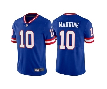 Men's New York Giants #10 Eli Manning Royal Vapor Untouchable Limited Stitched Jersey