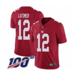 Men's New York Giants #12 Cody Latimer Red Limited Red Inverted Legend 100th Season Football Jersey