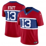 Men's New York Giants #13 Jalin Hyatt Century Red Alternate Vapor F.U.S.E. Limited Football Stitched Jersey