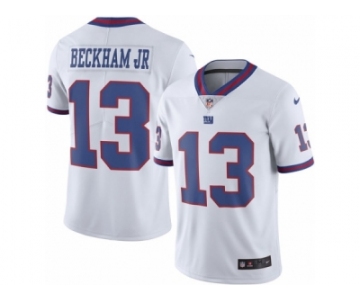 Men's New York Giants #13 Odell Beckham Jr Nike White Color Rush Limited Jersey