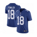 Men's New York Giants #18 Bennie Fowler Royal Blue Team Color Vapor Untouchable Limited Player Football Jersey