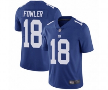 Men's New York Giants #18 Bennie Fowler Royal Blue Team Color Vapor Untouchable Limited Player Football Jersey