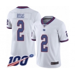 Men's New York Giants #2 Aldrick Rosas Limited White Rush Vapor Untouchable 100th Season Football Jersey