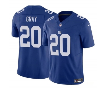 Men's New York Giants #20 Eric Gray Blue 2023 F.U.S.E. Vapor Untouchable Limited Football Stitched Jersey