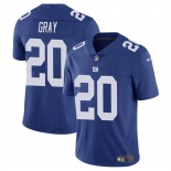 Men's New York Giants #20 Eric Gray Blue Vapor Untouchable Limited Football Stitched Jersey