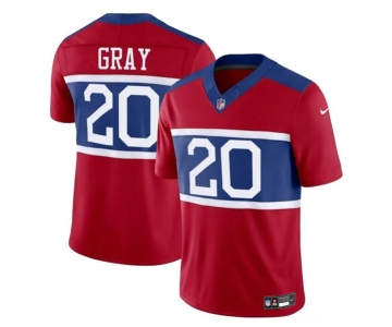 Men's New York Giants #20 Eric Gray Century Red Alternate Vapor F.U.S.E. Limited Football Stitched Jersey