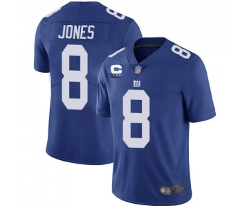 Men's New York Giants 2022 #8 Daniel Jones Blue With 3-star C Patch Vapor Untouchable Limited Stitched NFL Jersey