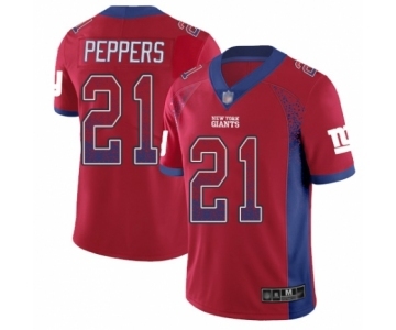 Men's New York Giants #21 Jabrill Peppers Limited Red Rush Drift Fashion Football Jersey