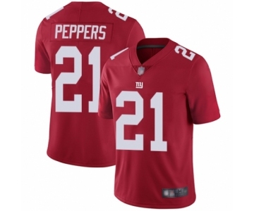 Men's New York Giants #21 Jabrill Peppers Red Alternate Vapor Untouchable Limited Player Football Jersey