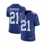 Men's New York Giants #21 Jabrill Peppers Royal Blue Team Color Vapor Untouchable Limited Player Football Jersey