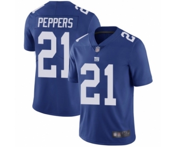 Men's New York Giants #21 Jabrill Peppers Royal Blue Team Color Vapor Untouchable Limited Player Football Jersey