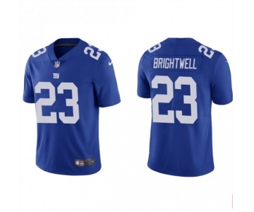 Men's New York Giants #23 Gary Brightwell Blue Vapor Untouchable Limited Stitched Jersey