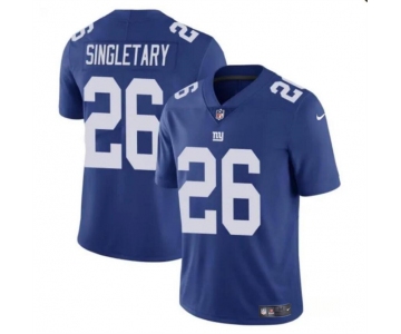 Men's New York Giants #26 Devin Singletary Blue Vapor Untouchable Limited Football Stitched Jersey