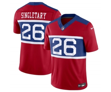 Men's New York Giants #26 Devin Singletary Century Red Alternate Vapor F.U.S.E. Limited Football Stitched Jersey