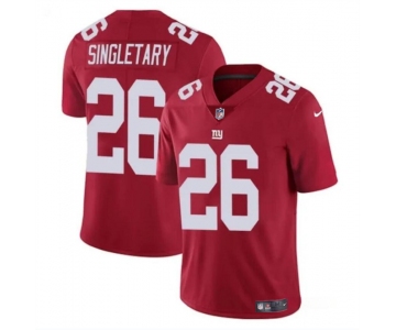 Men's New York Giants #26 Devin Singletary Red Vapor Untouchable Limited Football Stitched Jersey