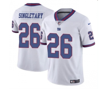 Men's New York Giants #26 Devin Singletary White Color Rush Limited Football Stitched Jersey