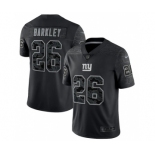 Men's New York Giants #26 Saquon Barkley Black Reflective Limited Stitched Football Jersey