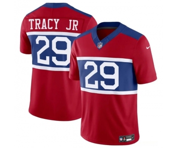 Men's New York Giants #29 Tyrone Tracy Jr Red Alternate Vapor F.U.S.E. Limited Stitched Football Jersey