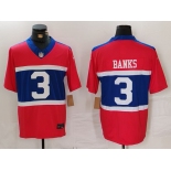 Men's New York Giants #3 Deonte Banks Century Red Alternate Vapor FUSE Limited Stitched Jersey