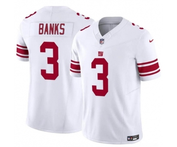 Men's New York Giants #3 Deonte Banks White 2023 F.U.S.E. Vapor Untouchable Limited Football Stitched Jersey