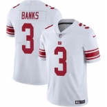 Men's New York Giants #3 Deonte Banks White Vapor Untouchable Limited Football Stitched Jersey