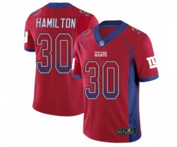 Men's New York Giants #30 Antonio Hamilton Limited Red Rush Drift Fashion Football Jersey