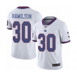 Men's New York Giants #30 Antonio Hamilton Limited White Rush Vapor Untouchable Football Jersey