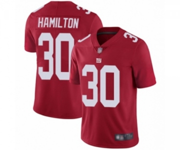 Men's New York Giants #30 Antonio Hamilton Red Limited Red Inverted Legend Football Jersey