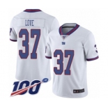 Men's New York Giants #37 Julian Love Limited White Rush Vapor Untouchable 100th Season Football Jersey