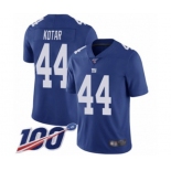 Men's New York Giants #44 Doug Kotar Royal Blue Team Color Vapor Untouchable Limited Player 100th Season Football Jersey