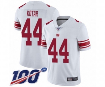 Men's New York Giants #44 Doug Kotar White Vapor Untouchable Limited Player 100th Season Football Jersey